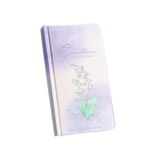 Notebook Planner – Glitter Gradient Hard Cover | Pocket To-Do Notepad & Checklist | Simplified Undated Daily Planner | 192 Pages Stylish Notebook for Office & School (CANVALLARIA FLOWER)