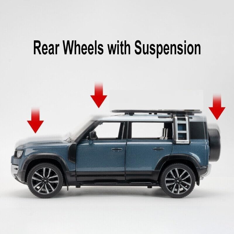 range rover defender  model car exclusive alloy metal pull back die-cast car metal pullback toy car with openable doors & light music best gifts toys kids【colors as per stock】