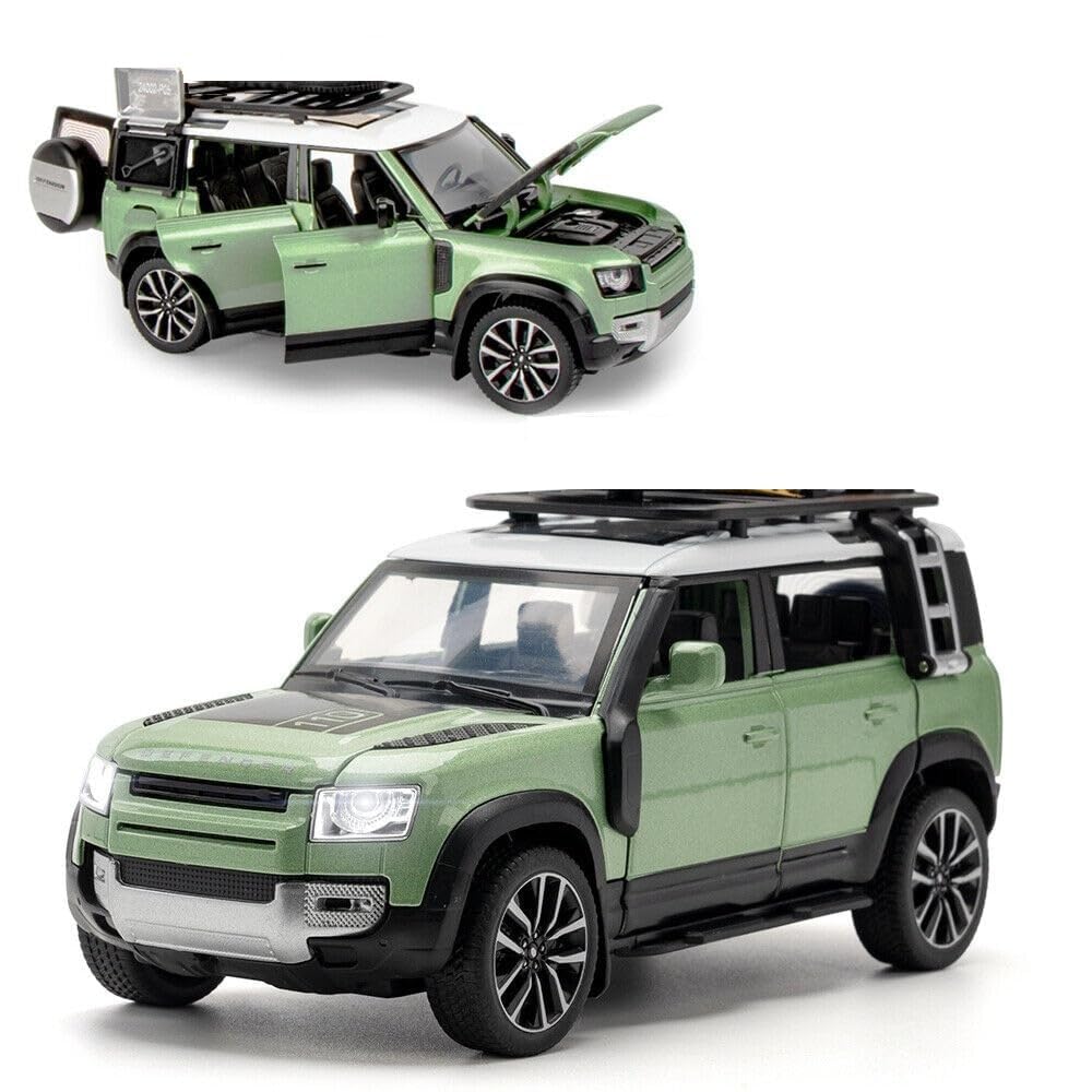 range rover defender  model car exclusive alloy metal pull back die-cast car metal pullback toy car with openable doors & light music best gifts toys kids【colors as per stock】