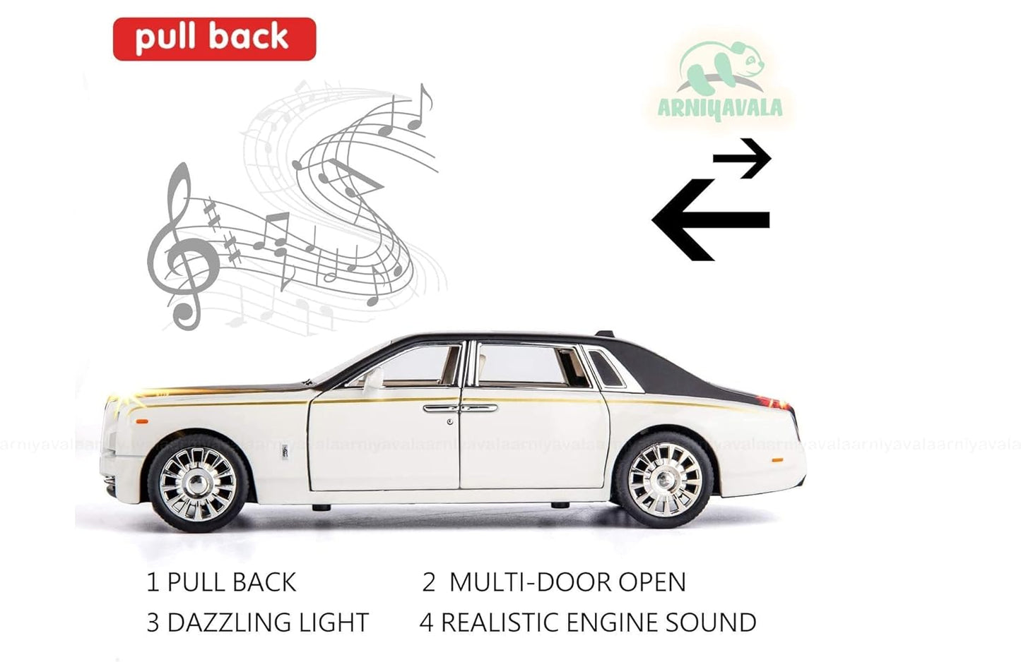 diecast  rolls-royce phantom car mould sound and light pullback door open metal collection decoration alloy car model