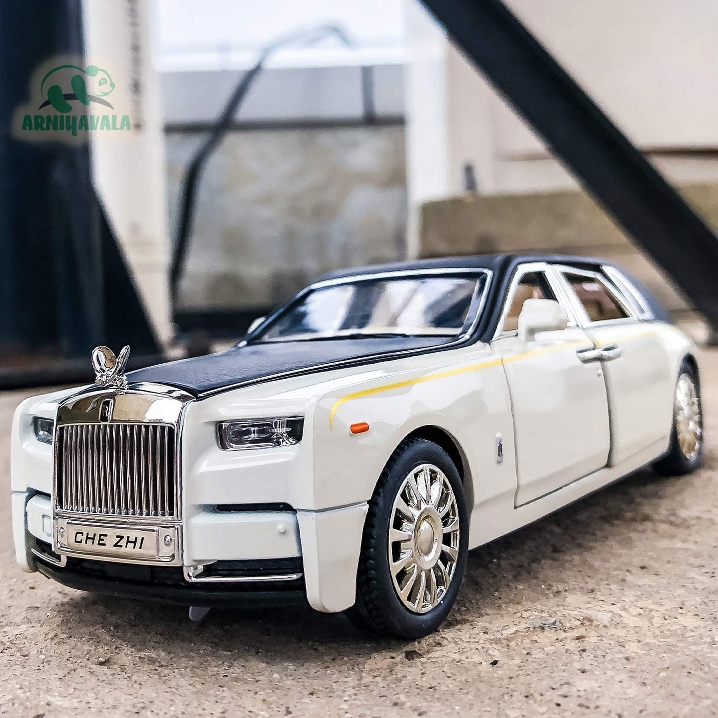 diecast  rolls-royce phantom car mould sound and light pullback door open metal collection decoration alloy car model