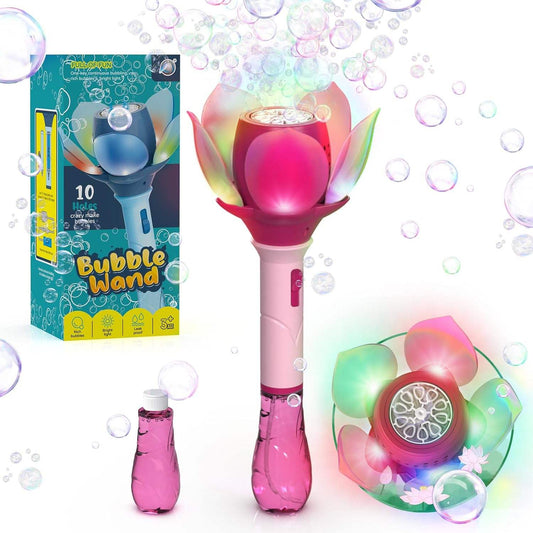 Kids Outdoor Toy Battery Electric Bubble Machine with Automatic 10000+ Bubbles Per Minute Plastic Wand