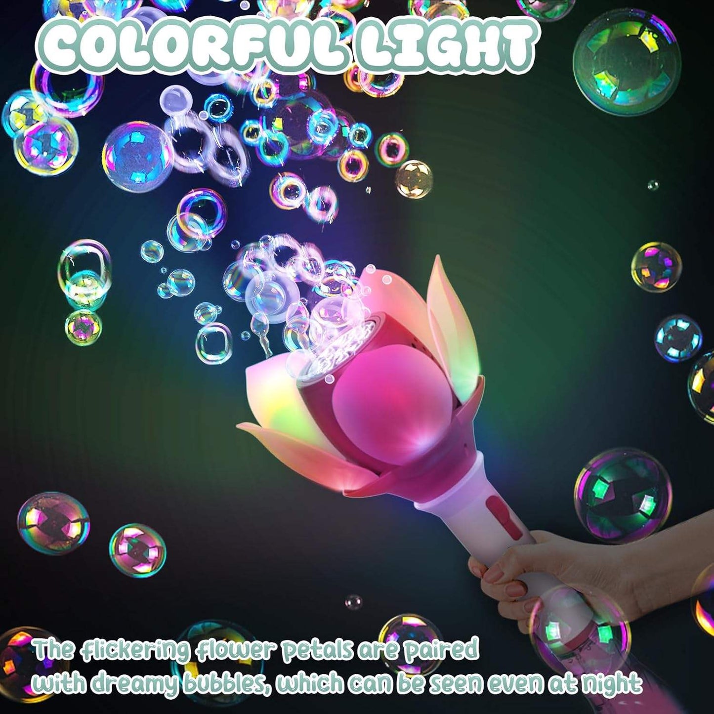 kids outdoor toy battery electric bubble machine with automatic 10000+ bubbles per minute plastic wand