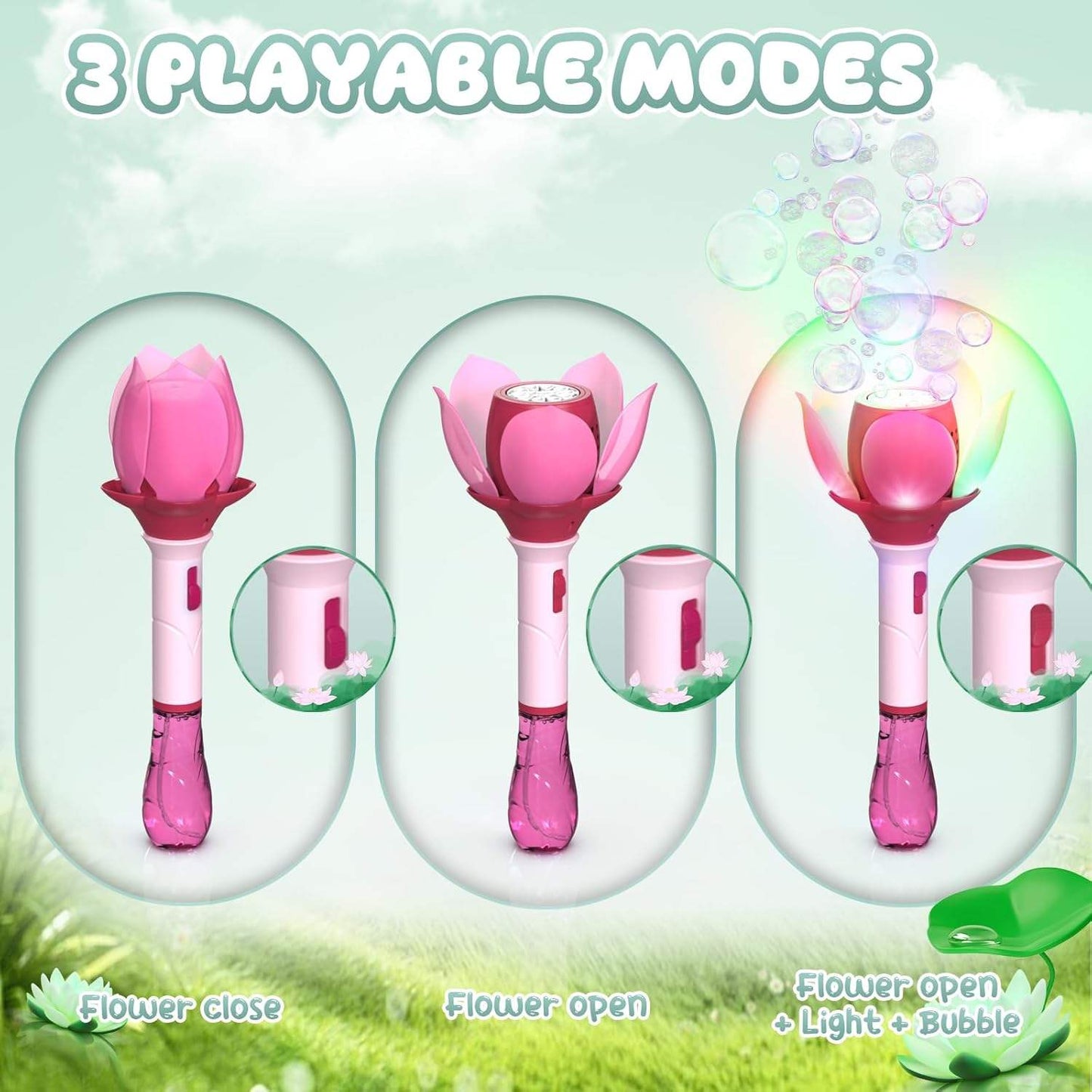 kids outdoor toy battery electric bubble machine with automatic 10000+ bubbles per minute plastic wand