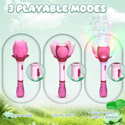 Kids Outdoor Toy Battery Electric Bubble Machine with Automatic 10000+ Bubbles Per Minute Plastic Wand