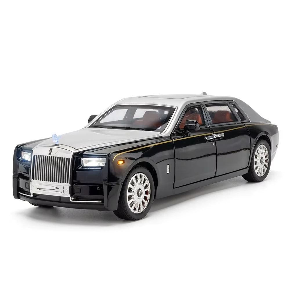 diecast 1:18 rolls-royce phantom car mould sound and light pullback door open metal collection decoration alloy car model