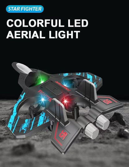 Remote Control Fighter Jet RC Airplane for Kids & Adults with LED Lights | 360° Flip, Stunt Roll Flying Plane Toy for Boys