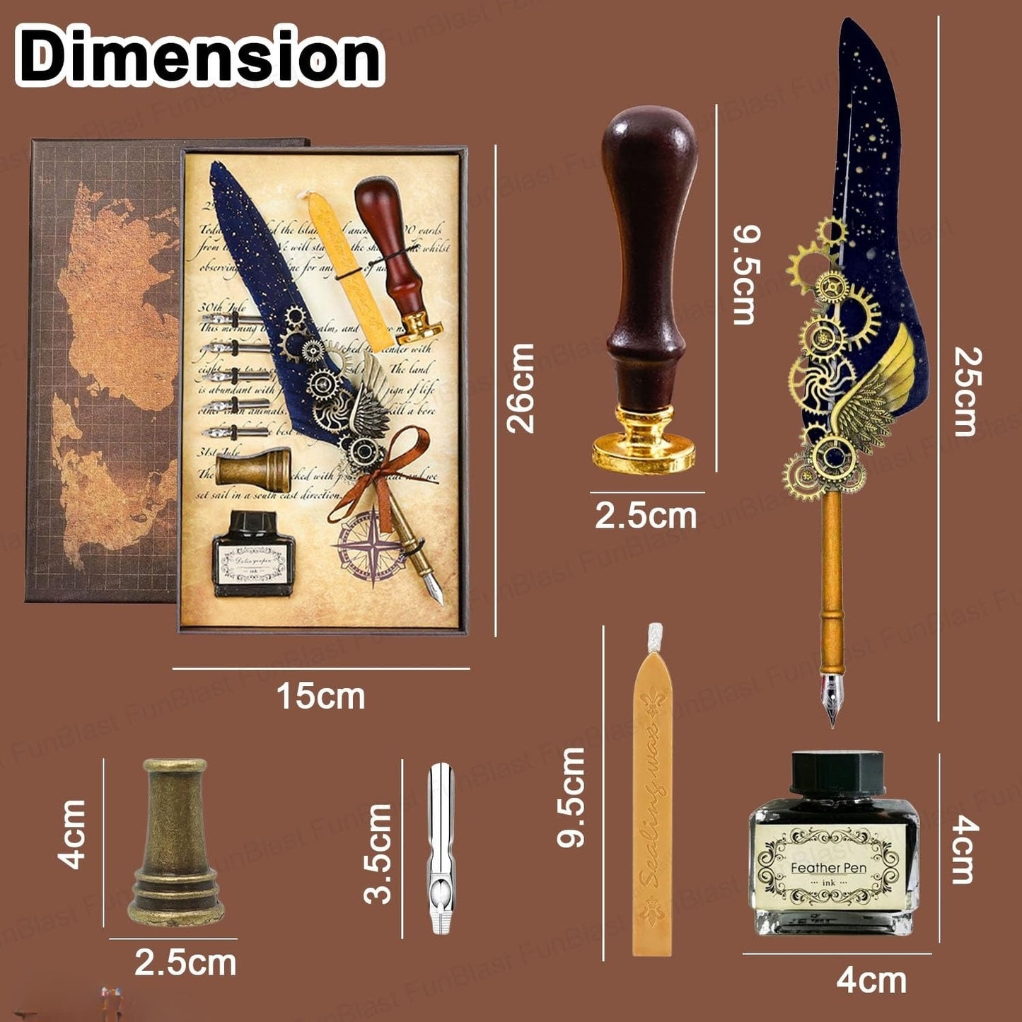 quill pen and ink set - 10 pcs antique calligraphy feather pen set, writing feather pen ink set, vintage calligraphy set for signature & art